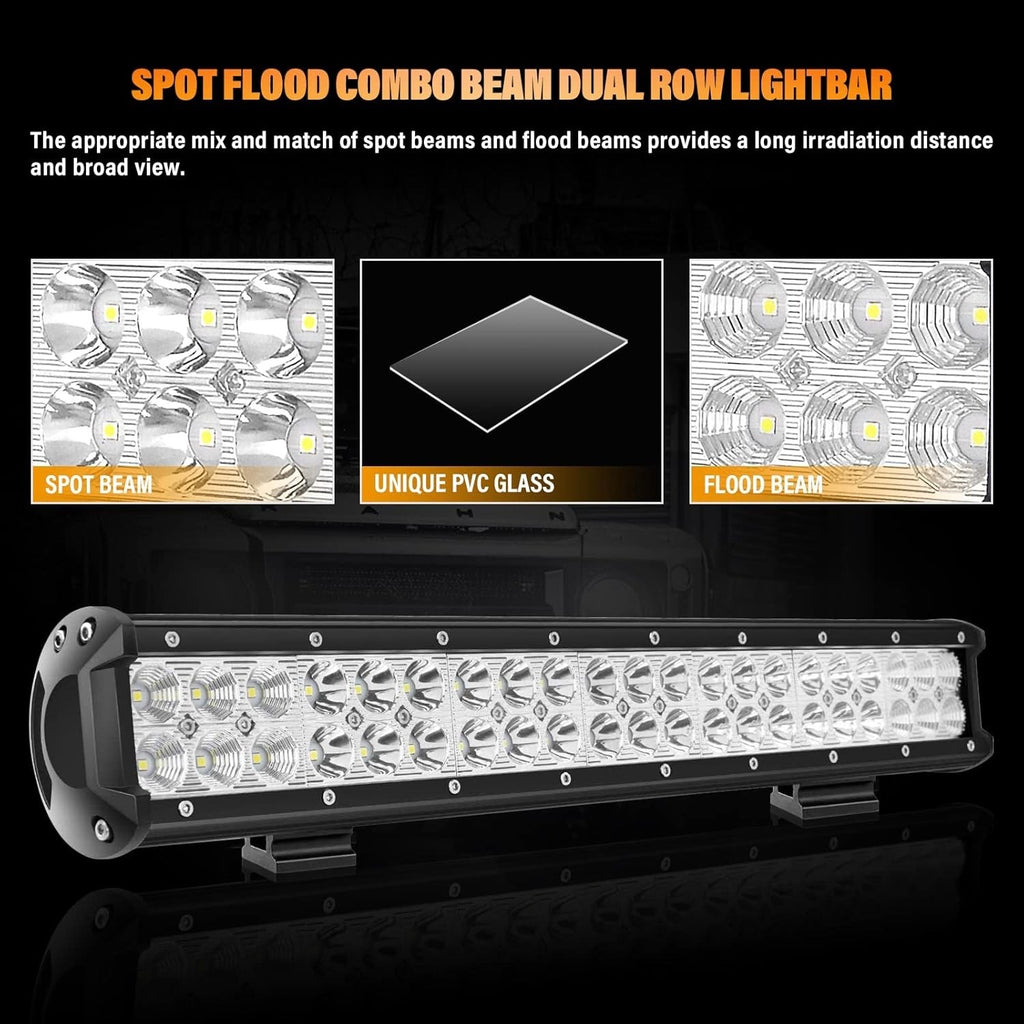 44in 288W LED Work Light Bar Spot Flood Combo 12V 24V Offroad 6000K IP67