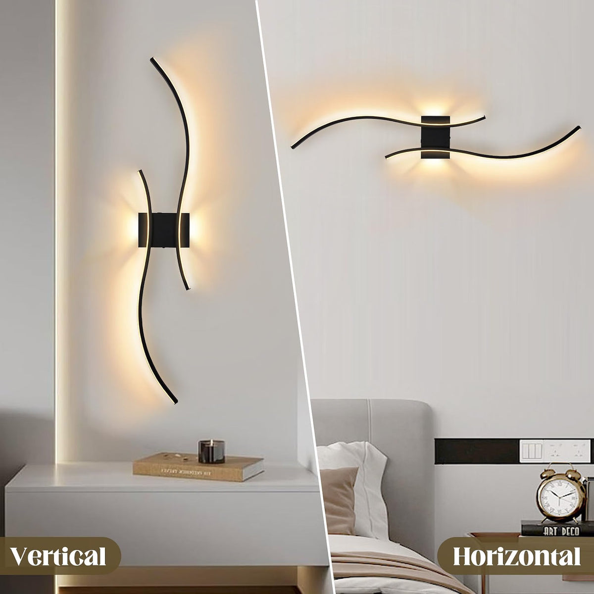 Rechargeable Wall Sconce Lights 100cm Wireless Set of 2 Remote Control Dimmable