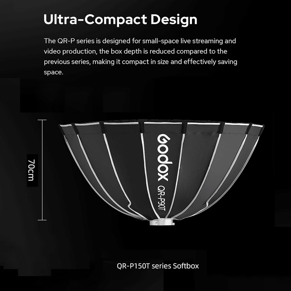 Photography Softbox Parabolic 150cm Quick Release Bowens Mount Diffusers Bag