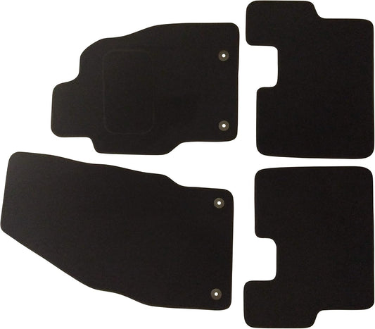 Car Floor Mats Set 4 Clips Fit Corsa E 2014-2019 Tailored Black Carpet
