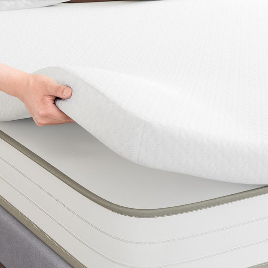 Frideko 2 inch Memory Foam Mattress Topper King Size Mattress Topper