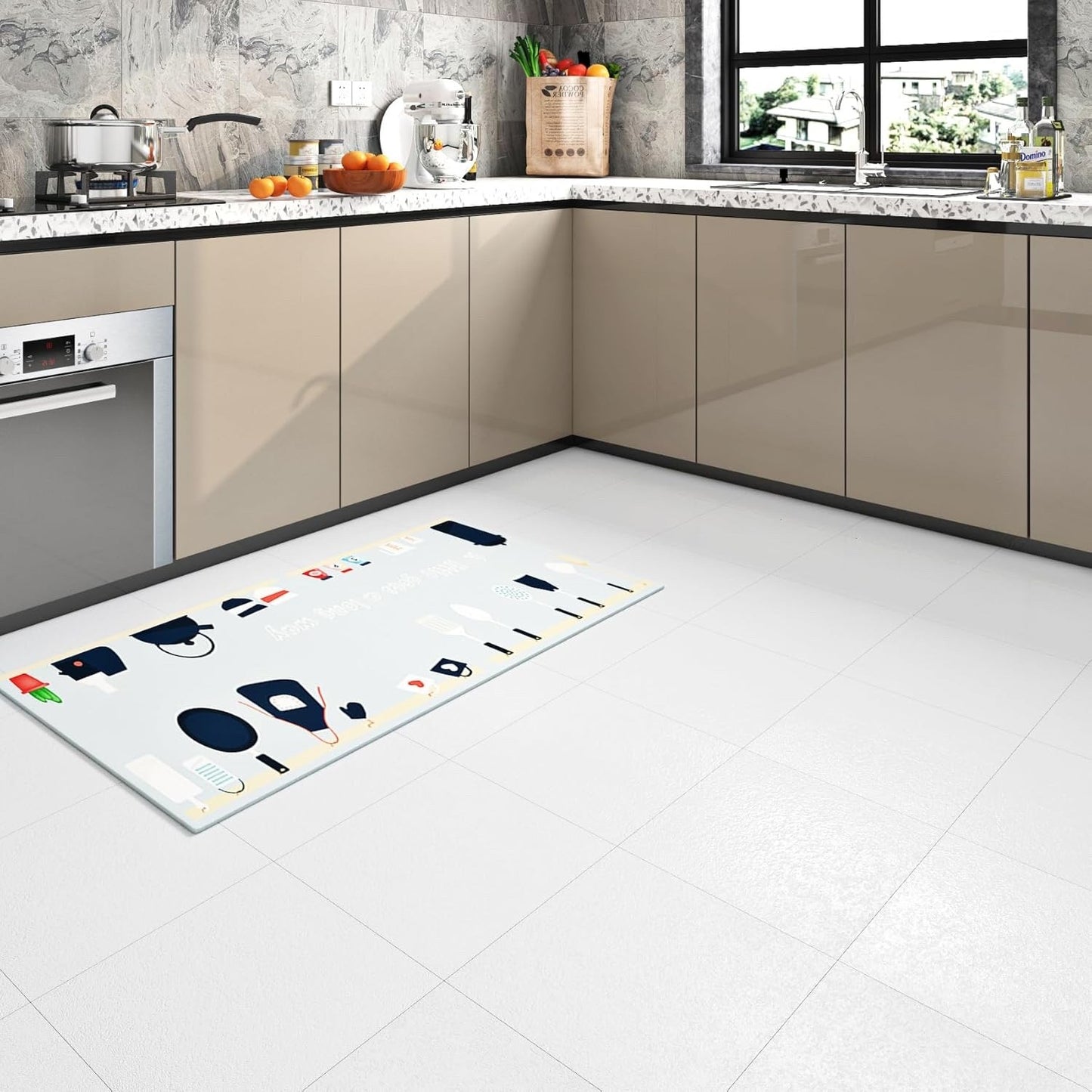 White Peel Stick Floor Tiles 30x30 Waterproof Vinyl Self Adhesive Bathroom 12Pcs