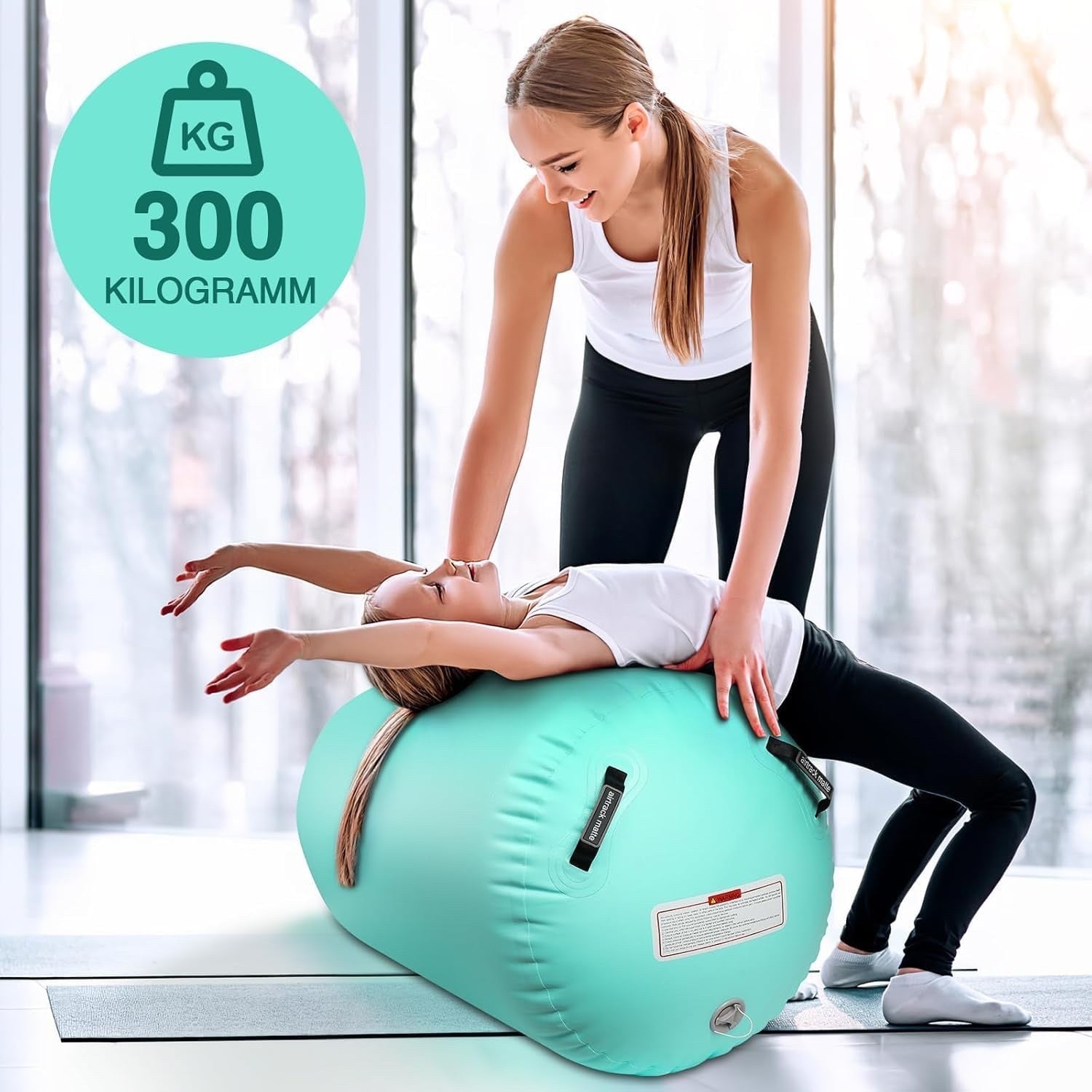 Gymnastics Air Roller Inflatable Tumbling Barrel Yoga Training Home 100 cm