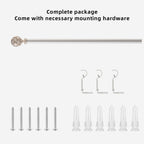 1in Single Curtain Rod 84-120in Adjustable Decorative Resin White