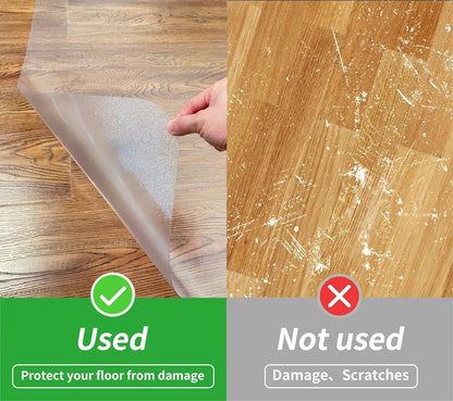 Office Chair Mat Hard Floor 120x75cm Clear PVC Anti-Slip Hardwood Protector