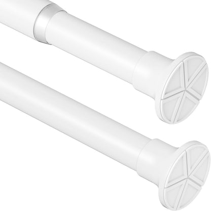 Shower Curtain Pole Tension Rod White 85-271cm 32mm No Drill Extendable Rail