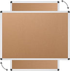 Cork Notice Board 90x60cm Silver Aluminium Frame Wall Bulletin Board