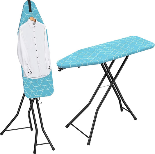 2in1 Ironing Board Folding Steam Board Steel Frame Non Slip Heat Resistant Cover