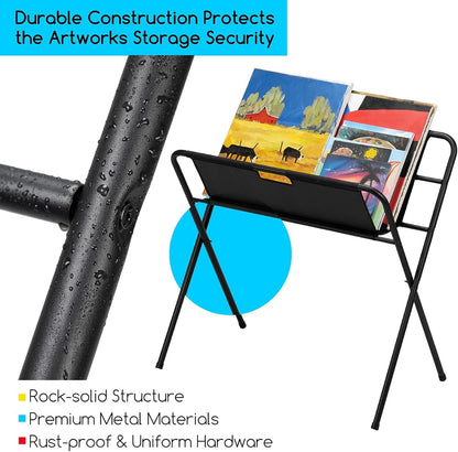 Canvas Print Rack Folding Art Display Drying Stand Portable Storage Tray Medium