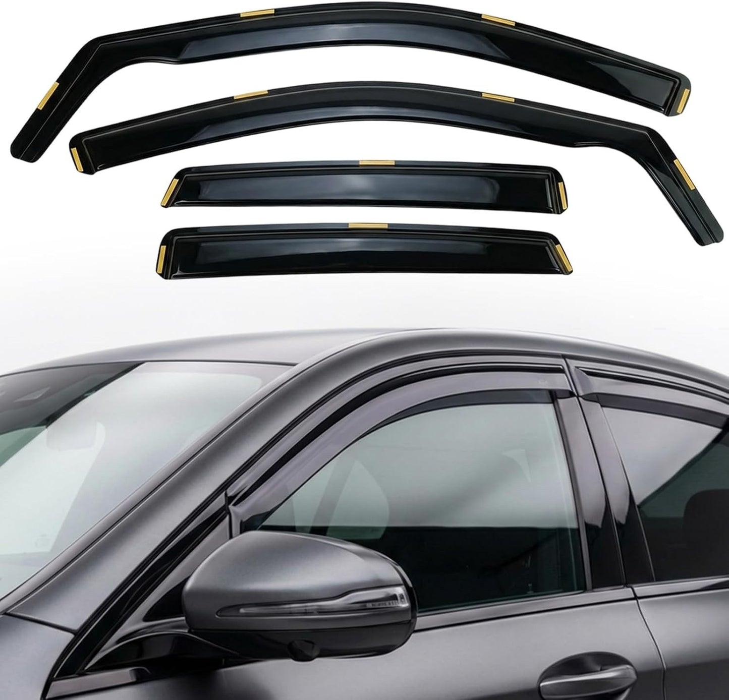 Wind Deflectors Volkswagen Polo MK6 4PCS 2017-2021 Window Rain Guards Side Door