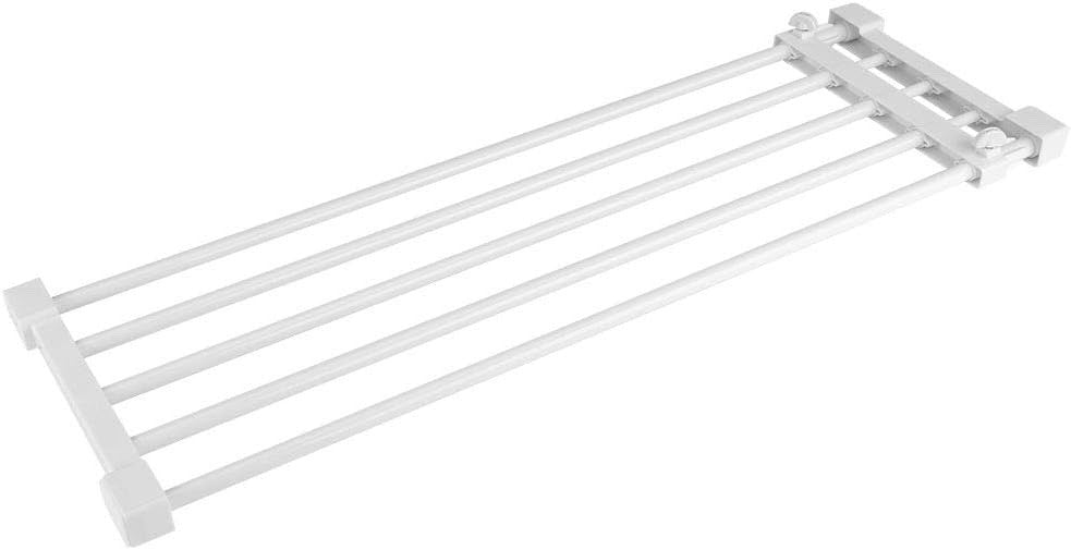 Extendable Closet Shelf Adjustable Wardrobe Storage Rack 73-128cm Organiser