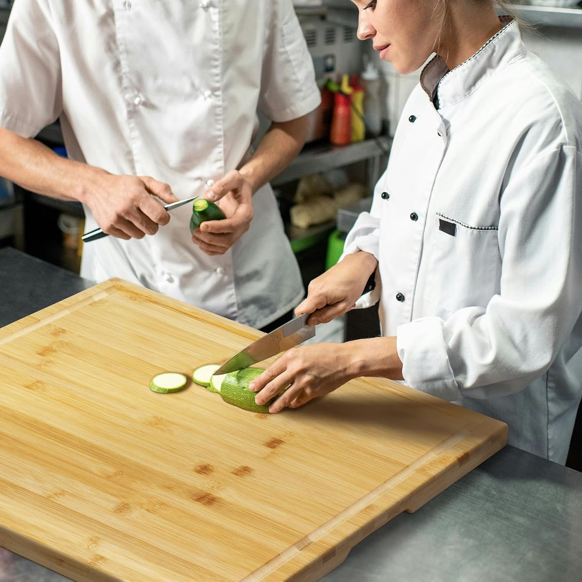 Chopping Board Cutting Board Bamboo 20x20 Inch Large 1" Thick Butcher Block Tray