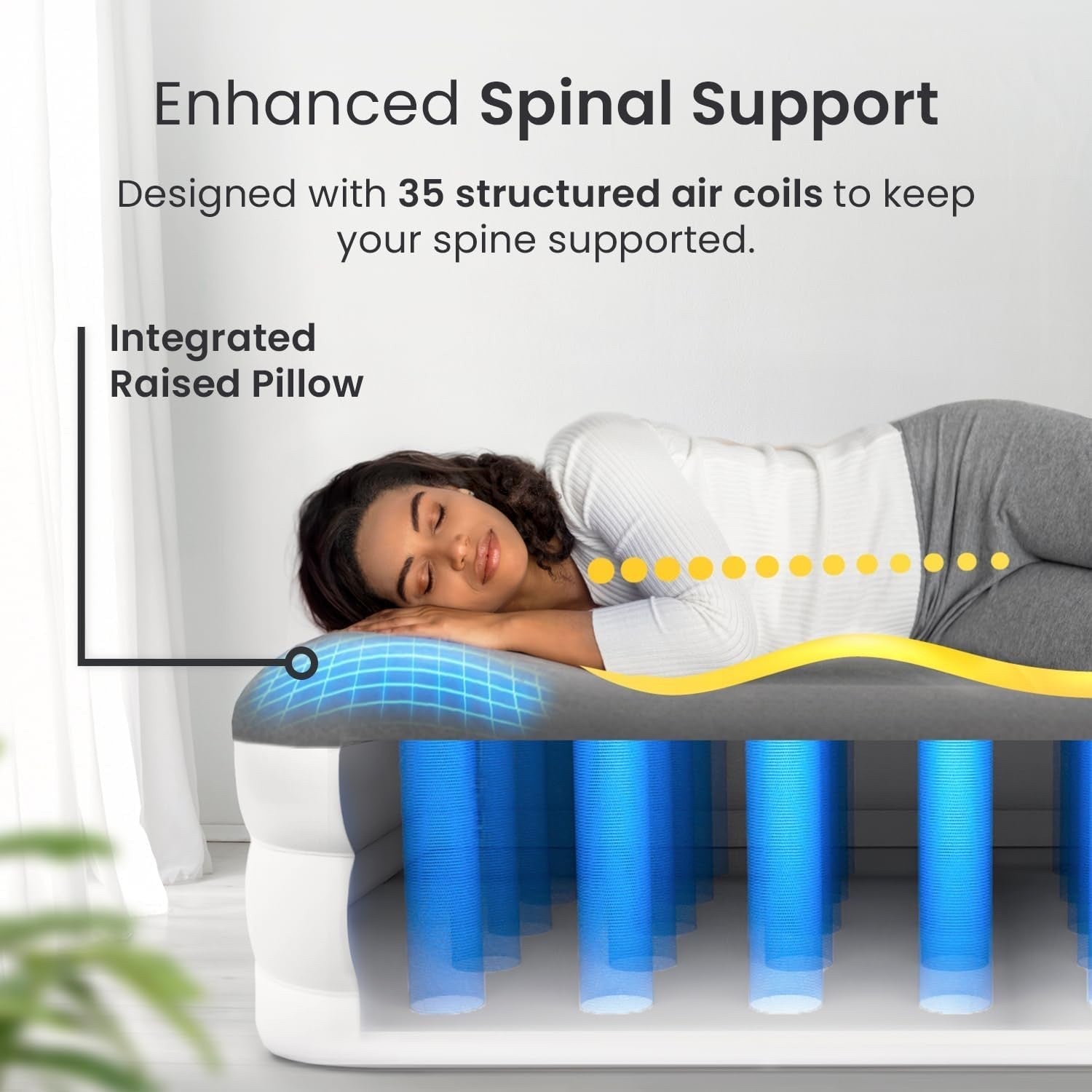 Cosi Home Premium King Size Air Bed with Built in Pump Blow Up Mattress