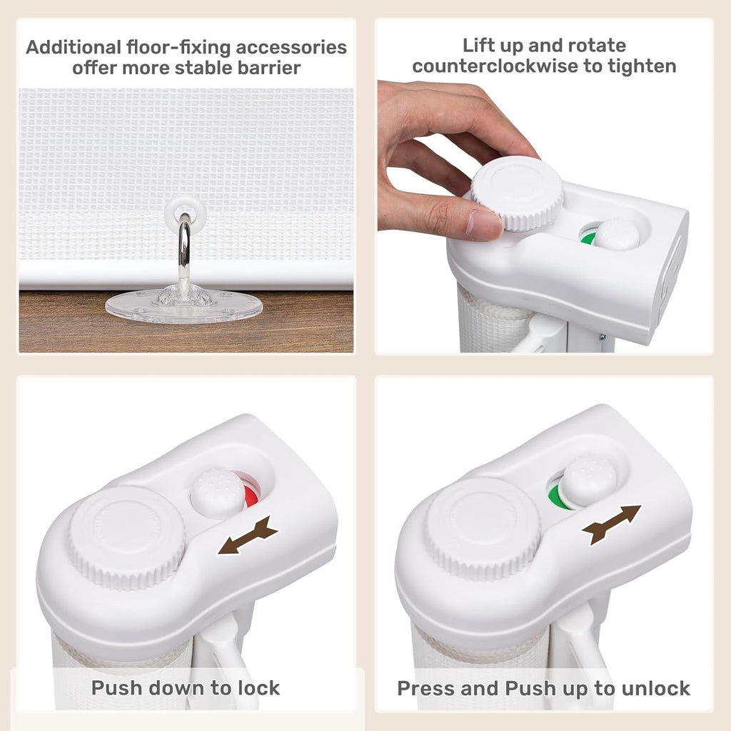 Extra Wide Retractable Stair Gate 300cm Baby Pet Safety Barrier Indoor