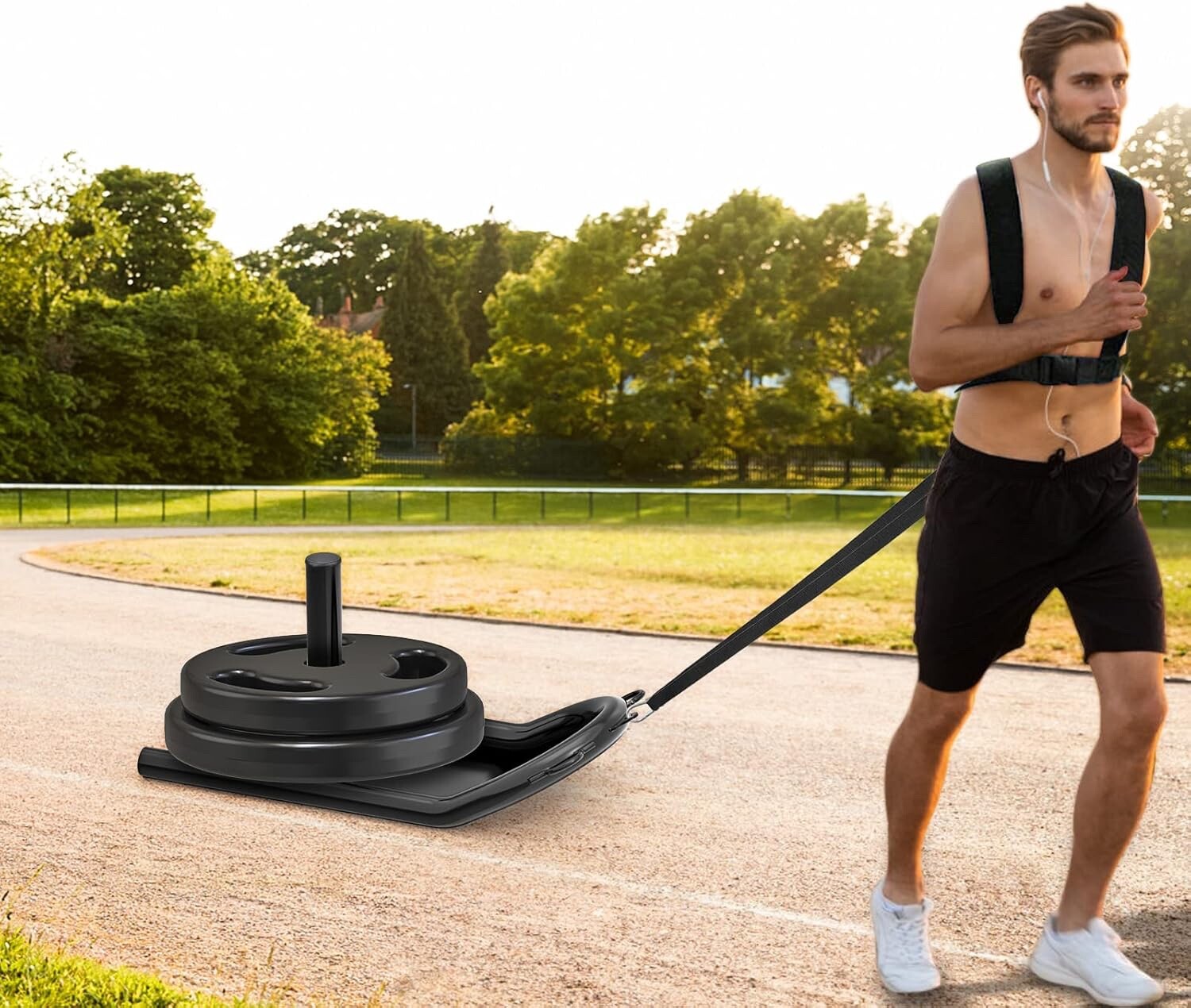 Kipika Weight Sled Push-Pull Fitness Sled Fitness Strength Training Sled