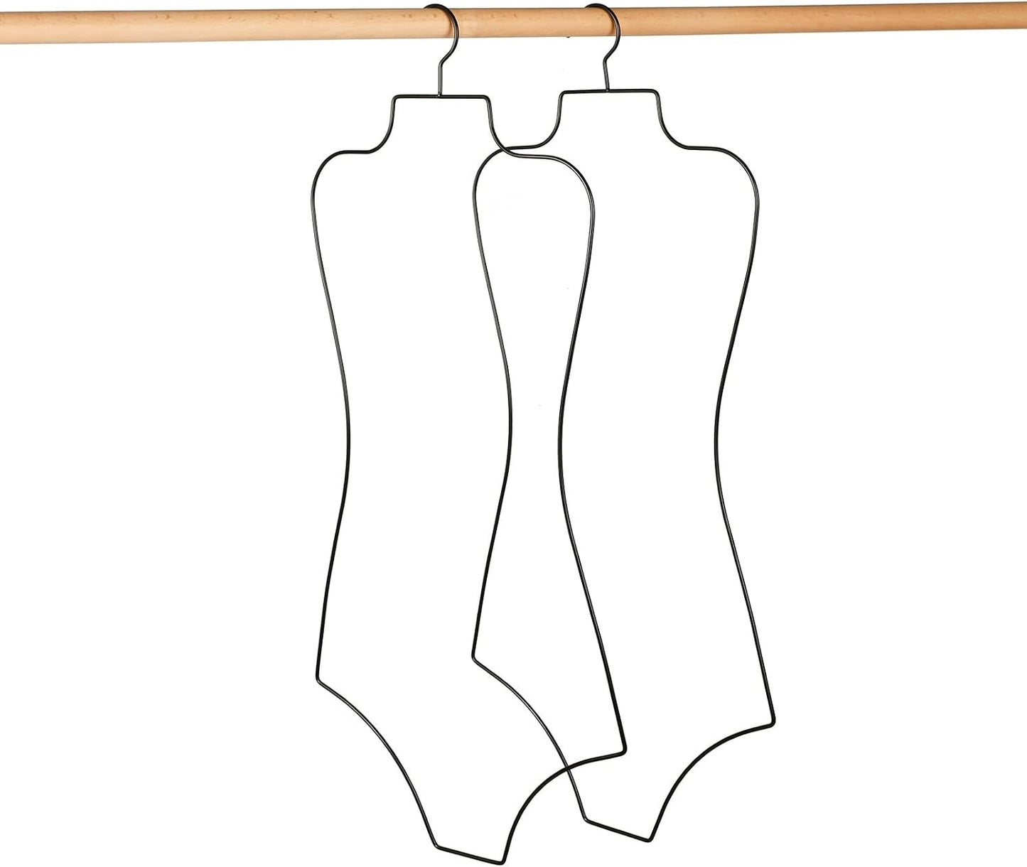 Lingerie Hangers 10 Pack Metal Wire Body Shape Bikini Swimsuit Display Black