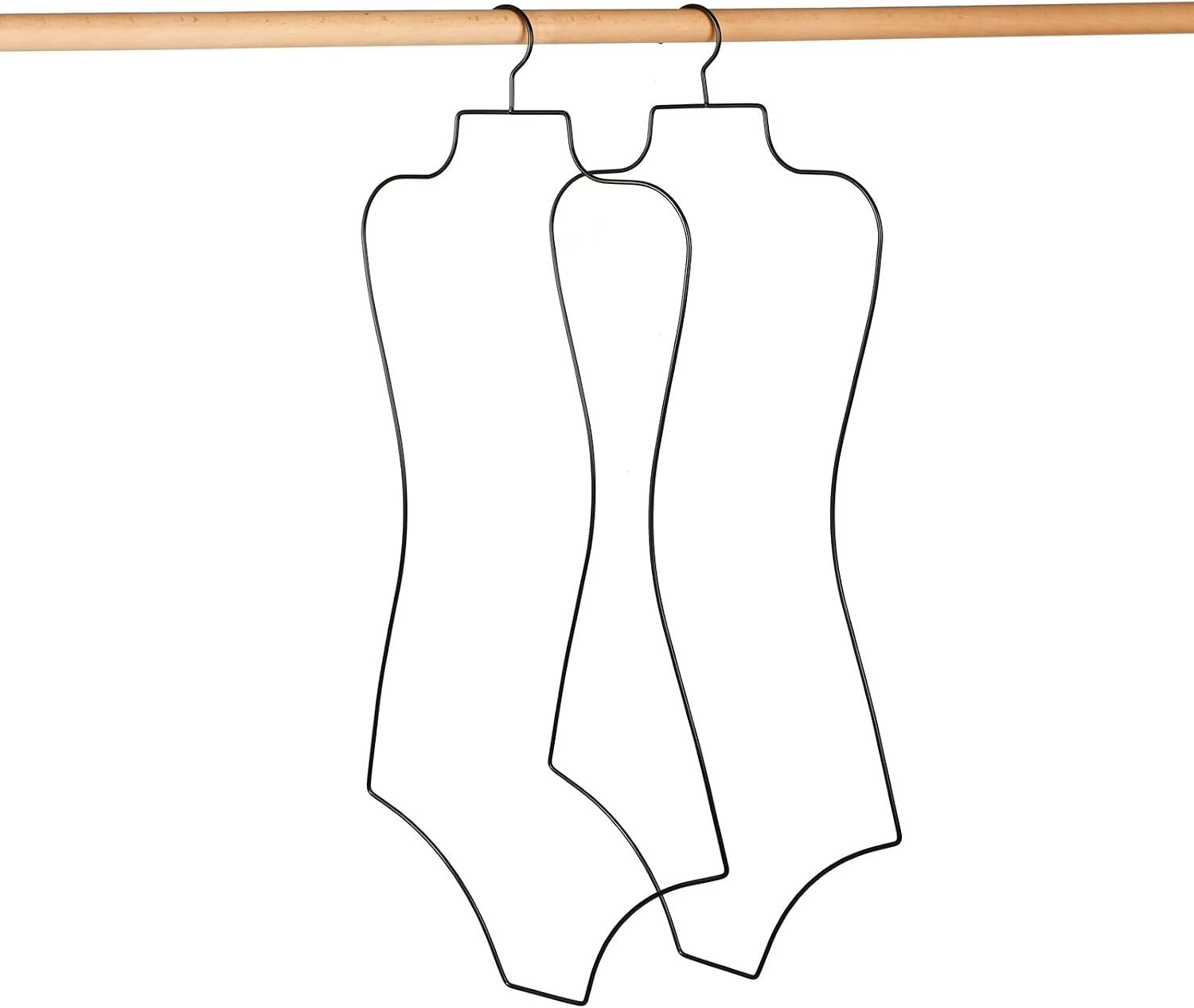Lingerie Hangers 10 Pack Metal Wire Body Shape Bikini Swimsuit Display Black
