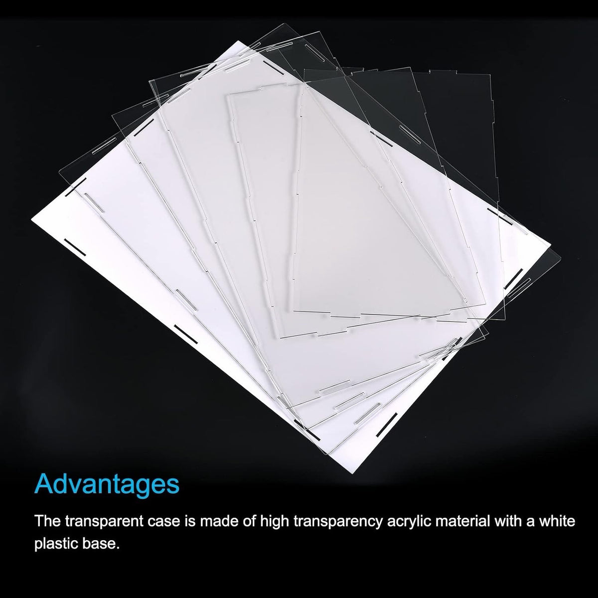 Acrylic Display Case Box Clear 36x36x26cm Dustproof Collectibles Figure Showcase
