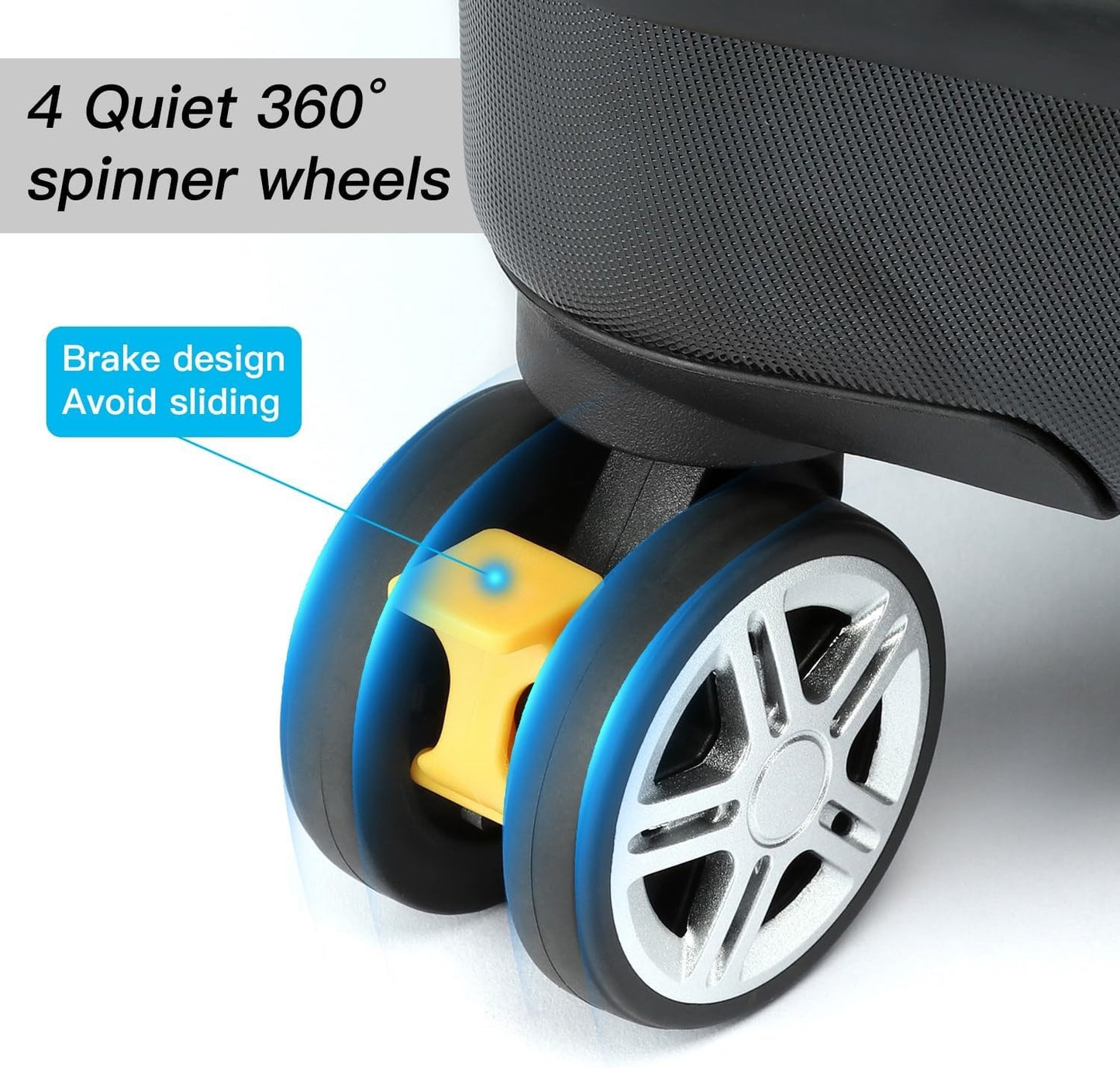 Car Seat Travel Bag Wheels Airplane Backpack 900D Hard Base 4 Spinner Black 72cm