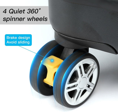 Car Seat Travel Bag Wheels Airplane Backpack 900D Hard Base 4 Spinner Black 72cm