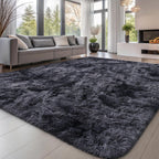 240x340cm Dark Grey Shaggy Area Rug Soft Washable Anti Slip Living Room