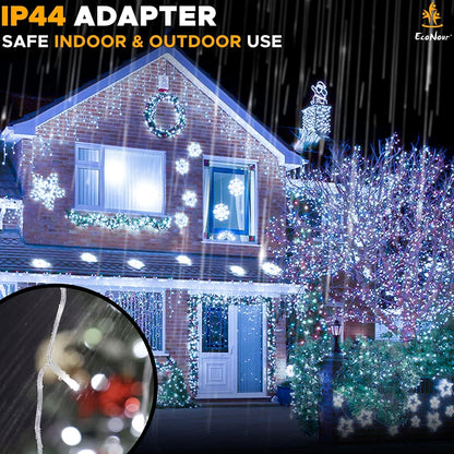 EcoNour Icicle Lights Outdoor Christmas Lights 1500 LED 47M Cool White