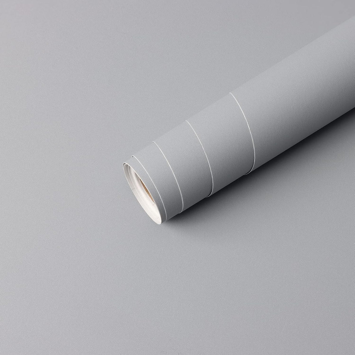 Sticky Back Plastic Wallpaper Self Adhesive Vinyl Wrap 60x1000cm Matt Light Grey