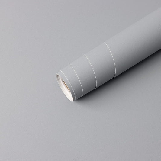 Sticky Back Plastic Wallpaper Self Adhesive Vinyl Wrap 60x1000cm Matt Light Grey
