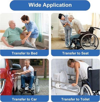 Slide Transfer Board Patient Mobility Aid Wheelchair Bed Toilet Car Assist Seat