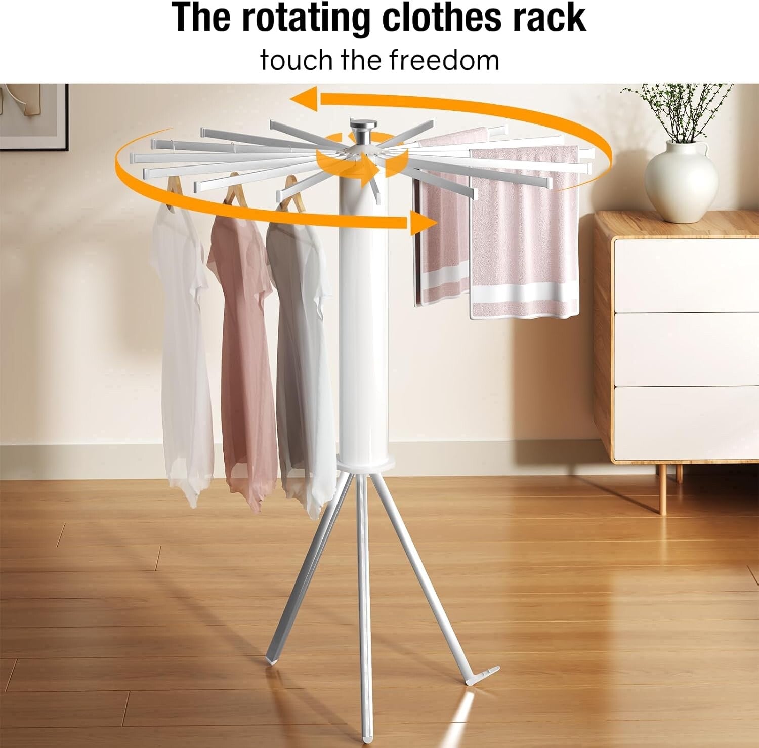 MAXXIVO Foldable Tripod Clothes Drying Rack Versatile Folding Clothes Rack