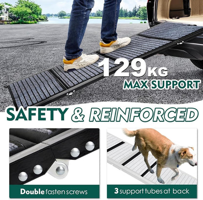 Dog Car Ramp Folding Portable 180cm 50cm Wide Anti-Slip 127KG Large Dogs SUV