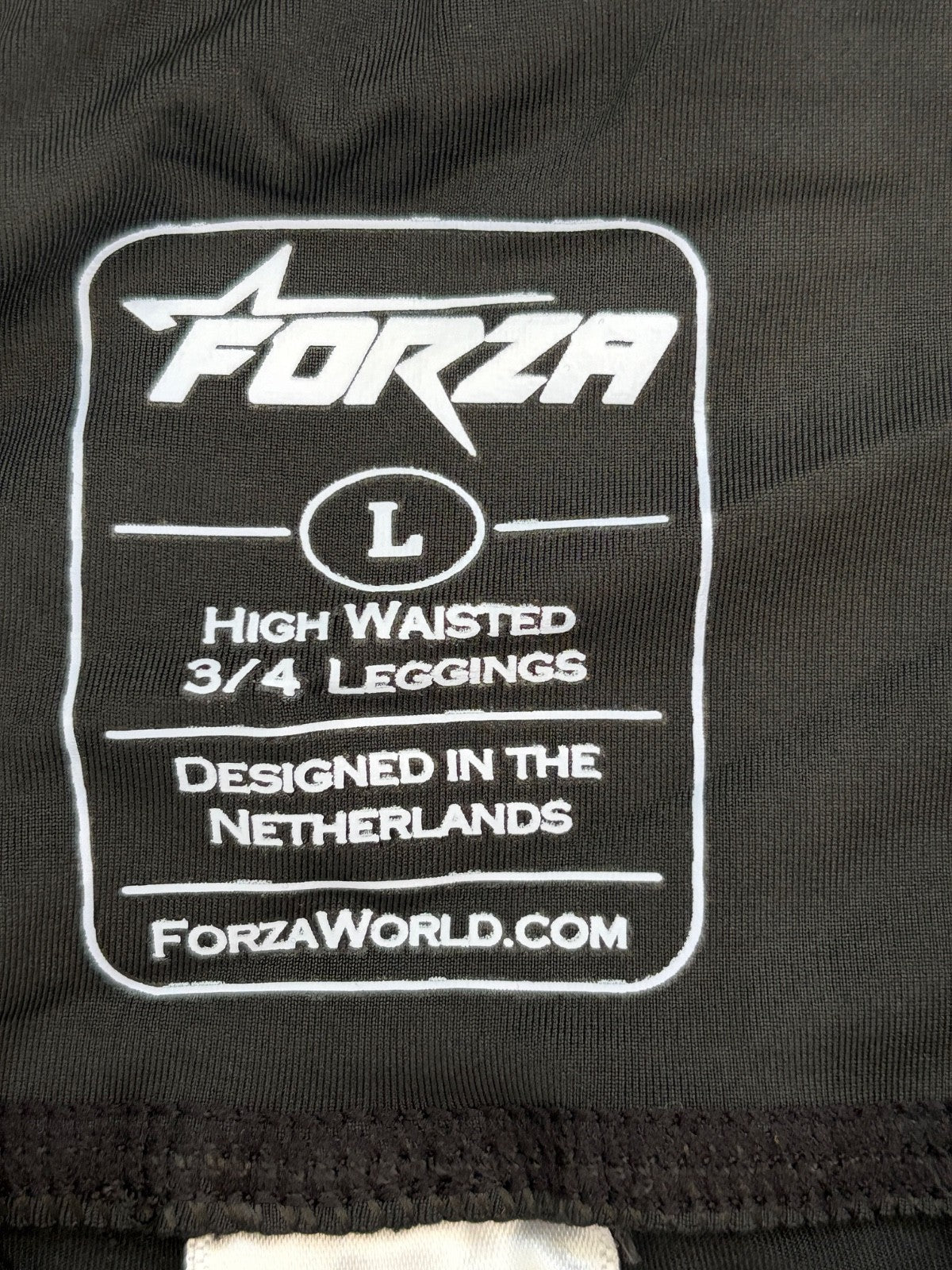 High Waisted 3/4 Leggings Midnight Black Fitness Yoga Capri Pants Forza