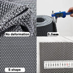 Heavy Duty Rubber Floor Mat 300×90cm Non Slip Waterproof Drainage Grey