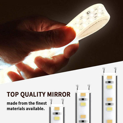 Bathroom Mirror LED Illuminated 500x700mm Shaver Socket Anti Fog Dimmable IP44