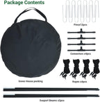 49x49x67in Pop Up Walk In Greenhouse Portable PE Cover Frost Protection