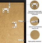 A1 Black Picture Frame 4 Pack Wall Mount Fits 59.4x84.1cm Poster Print