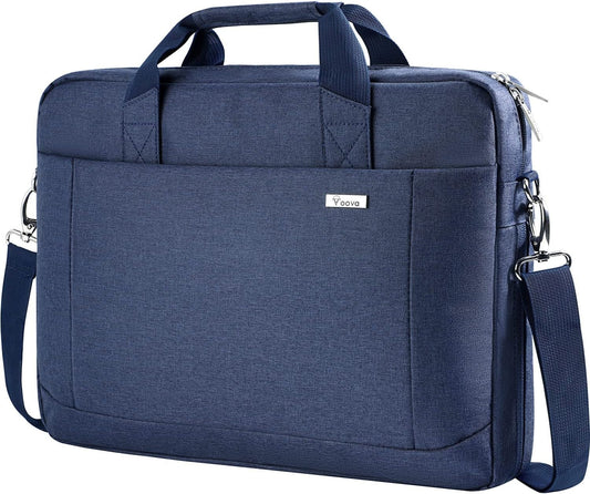 Laptop Bag Case Messenger Briefcase 15.6 Inch Blue Waterproof Expandable Padded