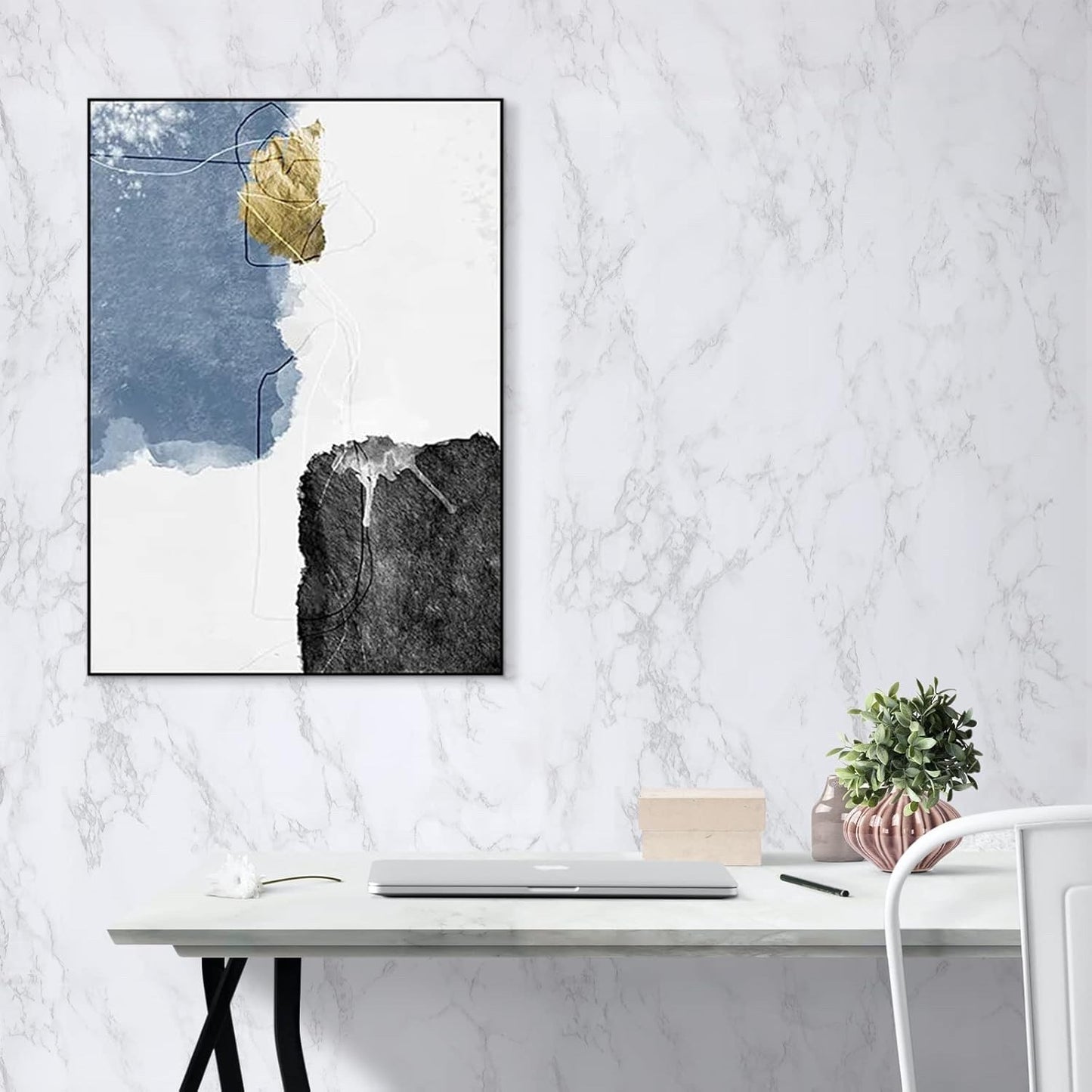 Marble Sticky Back Plastic 90cm x 6m Waterproof Vinyl Wrap Kitchen Worktop