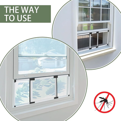 Window Fly Screen 40x55-102cm Adjustable Aluminium Frame Mosquito Mesh White