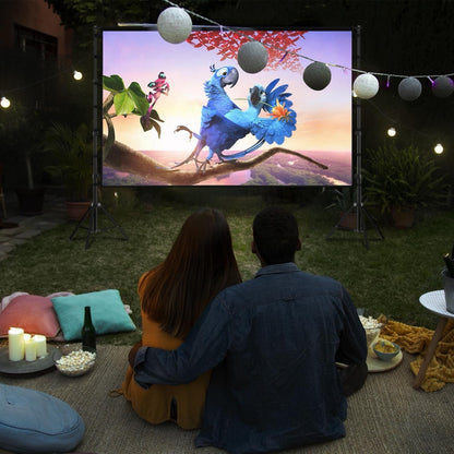 150 Inch Projector Screen Stand 16:9 4K HD Portable Foldable Outdoor Cinema