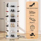 7 Tier Rotating Shoe Rack 360 Degree Spinning Storage Holds 28 Pairs