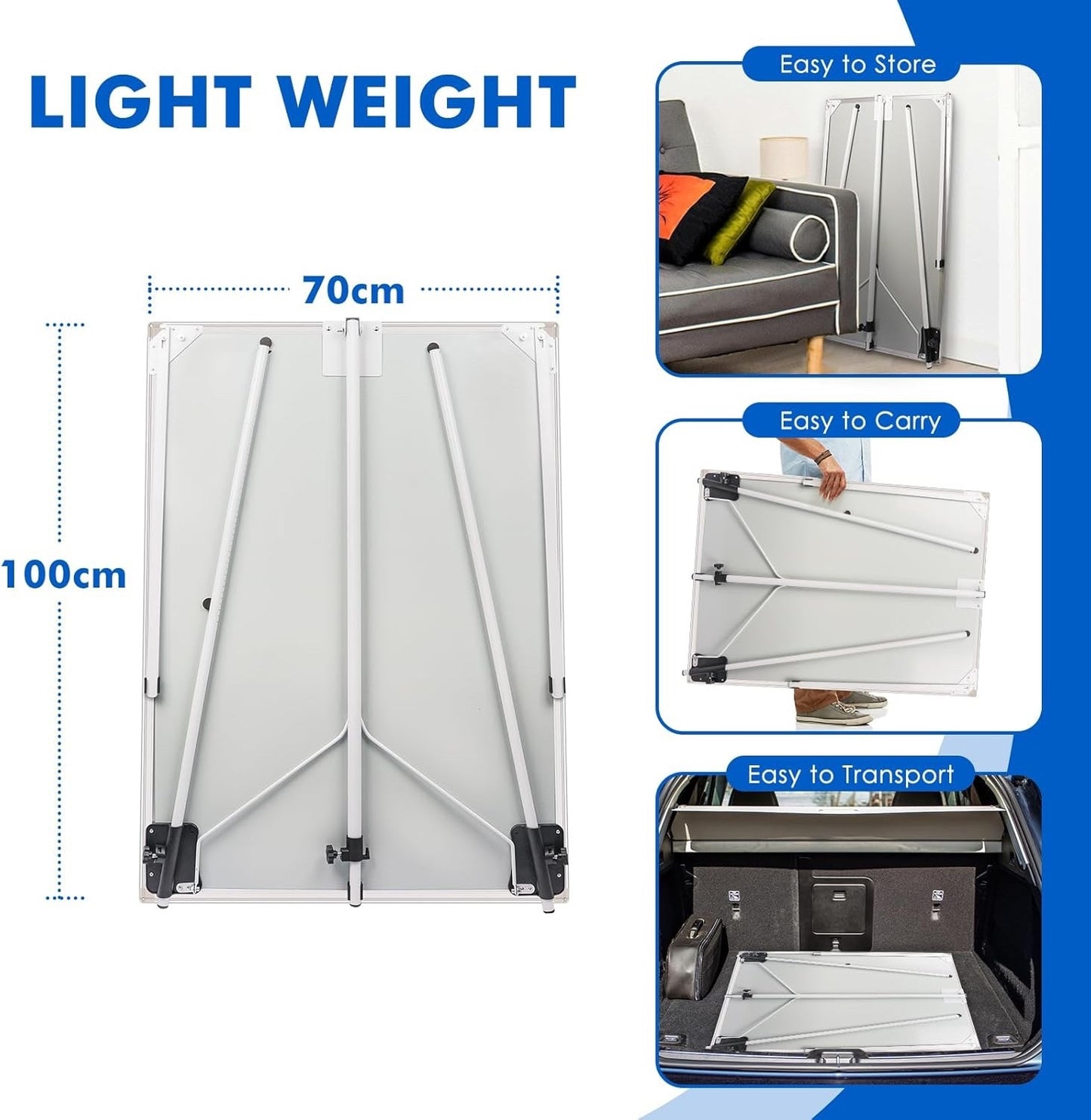 Magnetic Flip Chart Whiteboard Stand 100x70cm Adjustable Portable Easel Board
