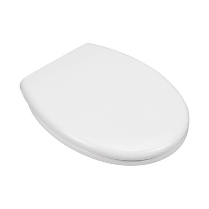 Oval Toilet Seat Duroplast Soft Close White Quick Release Easy Clean 44.5x37.5cm