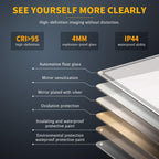 ELEGANT LED Bathroom Mirror 500x700mm Backlit Demister Shaver Socket