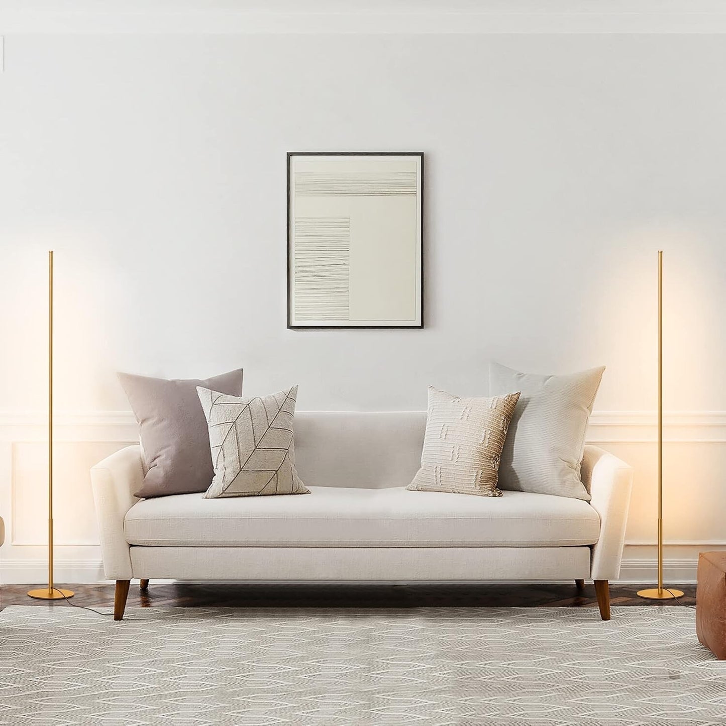 EDISHINE LED Floor Lamp, 57.5" Stepless Dimmable Minimalist Standing Lamp, Lamp