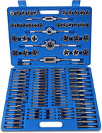 107 Pcs HSS Tap & Die Set Metric Thread Repair Kit with Wrench & Case