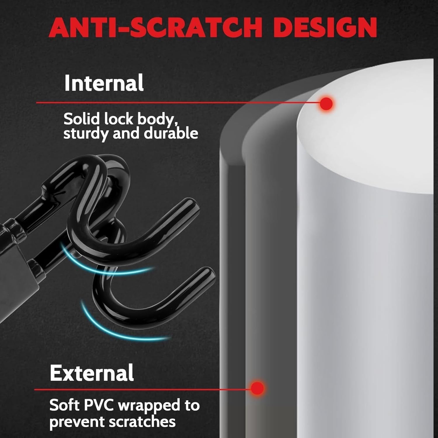 Twin Bar Steering Wheel Lock Anti Theft Car Security Lock Black