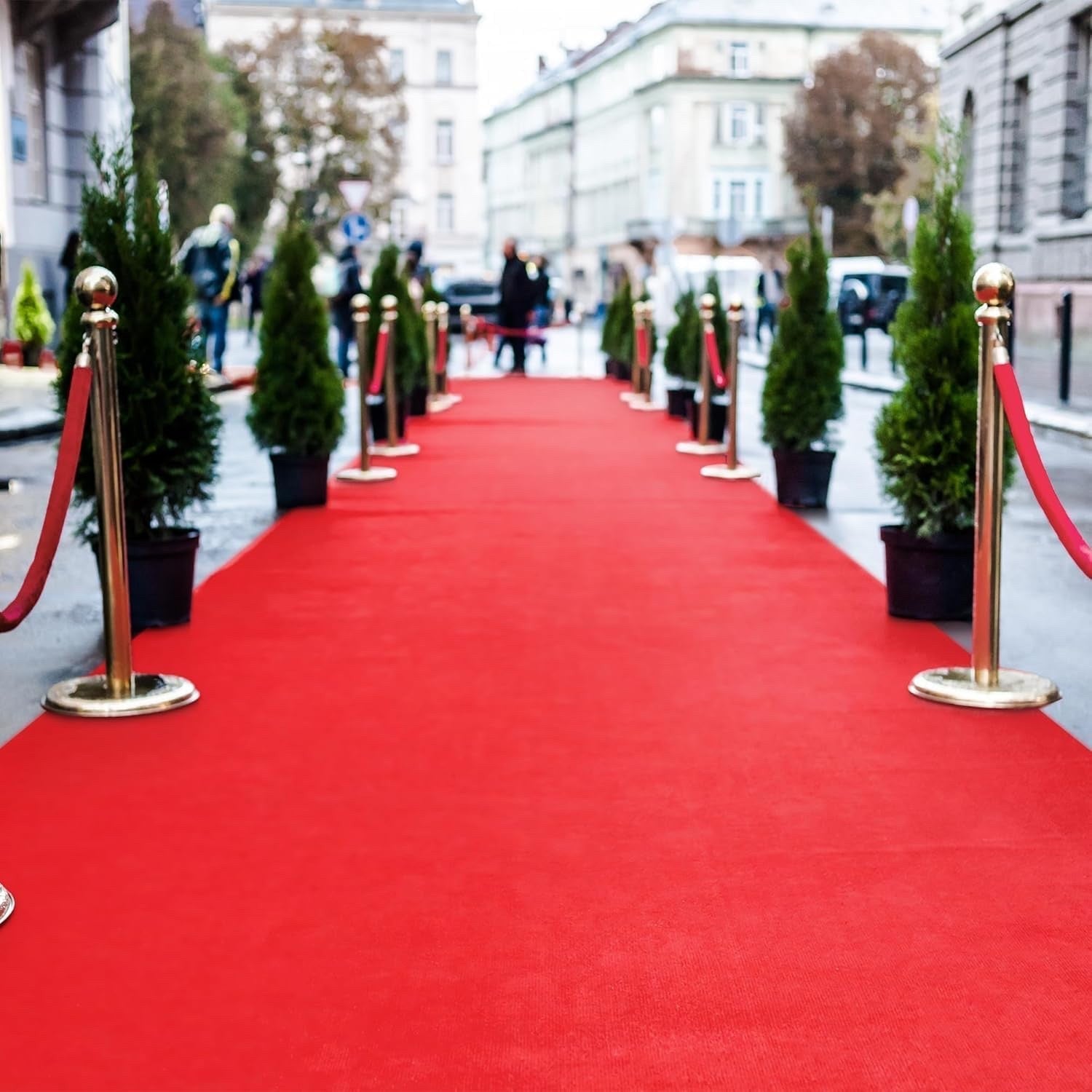 Red Carpet Runner 10x1m Non Slip Aisle Rug for Wedding Party Event VIP