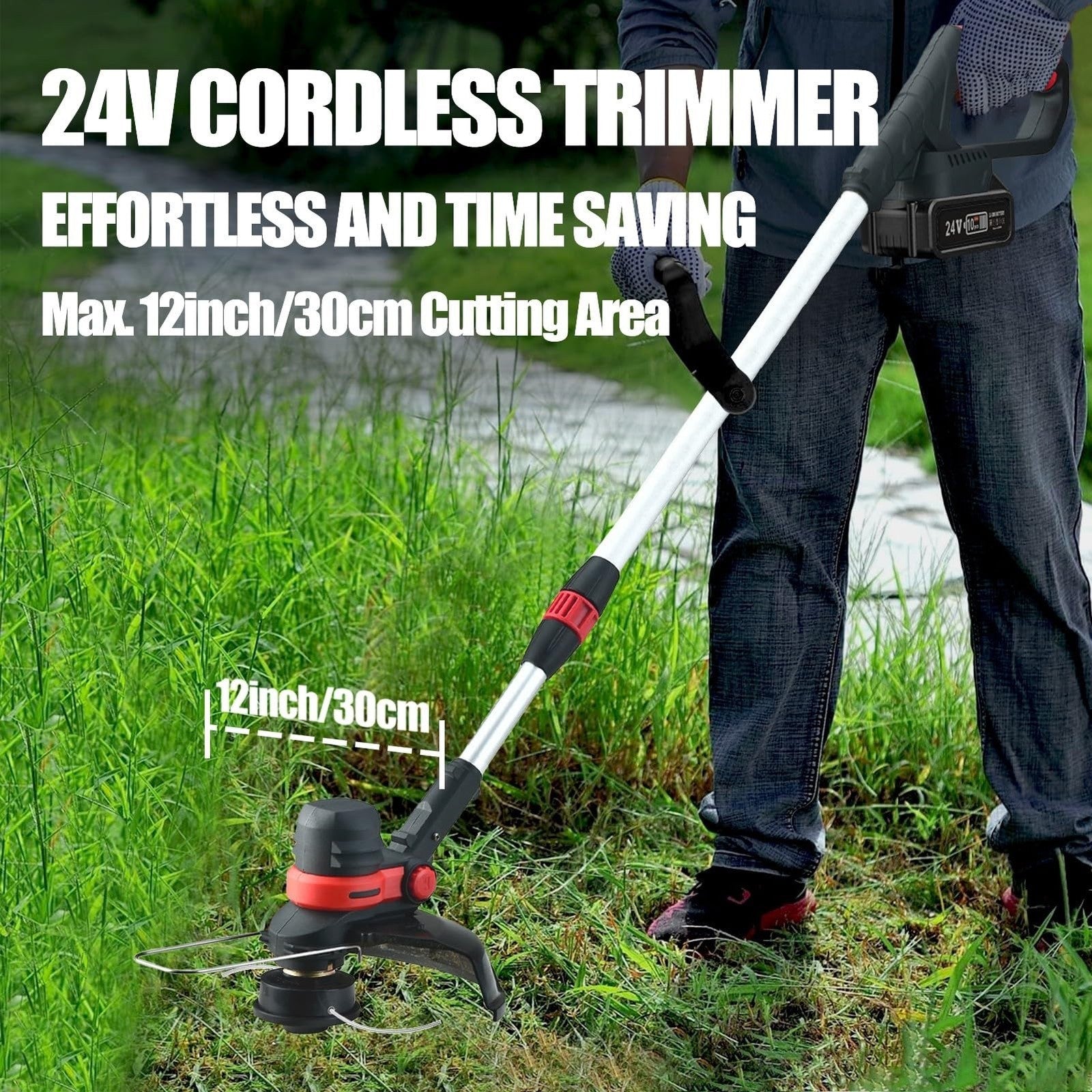 Cordless Grass Strimmer Wire Trimmer Metal Blades Garden Cutter Tool