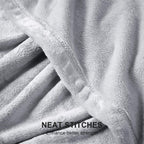 Large Fleece Throw Blanket 220x240cm Soft Fluffy Sofa Bed Silver Grey